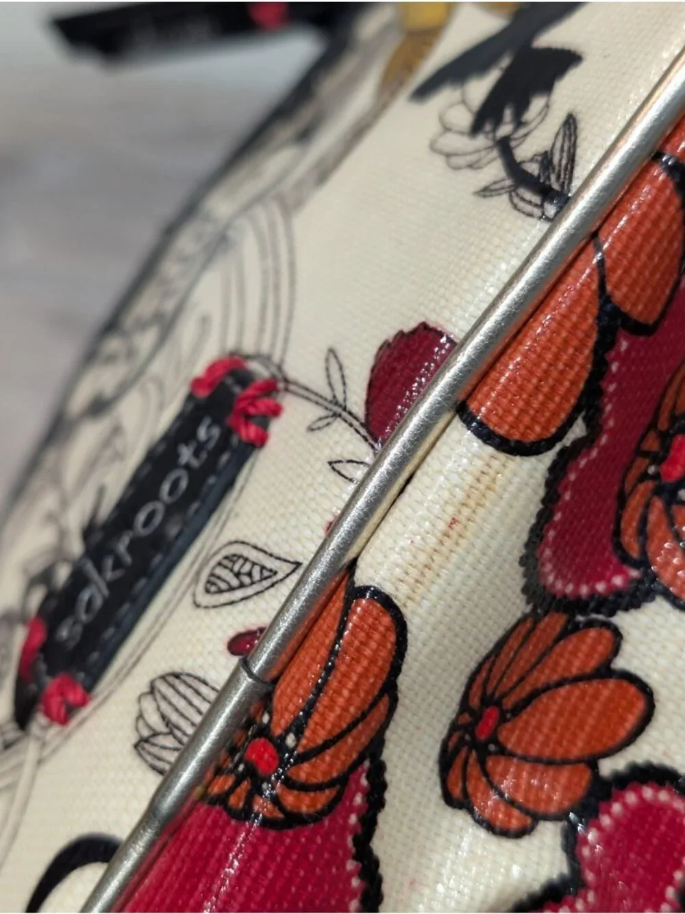 Sakroots Artist Circle Peace Print Birds Hanging Travel Organizer & Makeup Bag